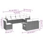 Set aus 8-teiligen Gartensofas und Kissen Kunstrattan schwarz von , Gartensets - Ref: Foro24-3227001, Preis: 609,43 €, Rabatt: %