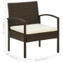 Garden chair with brown synthetic rattan cushion by vidaXL, Garden chairs - Ref: Foro24-45794, Price: 81,99 €, Discount: %