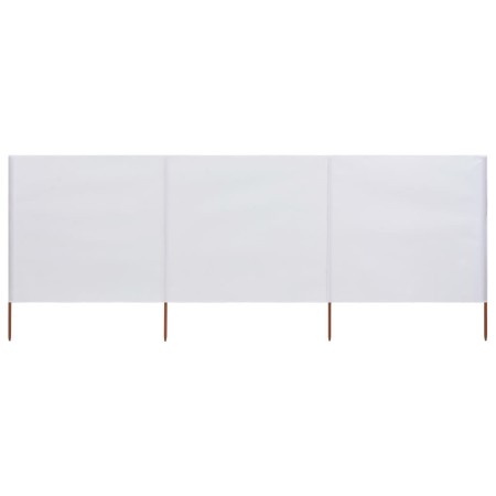 3-panel beach windbreaker in sand white fabric 400x80 cm by vidaXL, Umbrellas - Ref: Foro24-47140, Price: 30,95 €, Discount: %