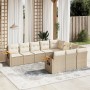 Garden sofa set with beige cushions, 10 pieces, made of synthetic rattan. by , Garden sets - Ref: Foro24-3227178, Price: 818,...