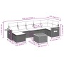 Set aus 8-teiligen Gartensofas und Kissen Kunstrattan schwarz von , Gartensets - Ref: Foro24-3227036, Preis: 511,29 €, Rabatt: %