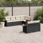 7-teiliges Garten-Esszimmerset und Kissen synthetisches Rattan schwarz von , Gartensets - Ref: Foro24-3226980, Preis: 536,65 ...