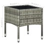 Set de muebles bistro de jardín 3 piezas cojines ratán PE gris de vidaXL, Conjuntos de jardín - Ref: Foro24-45789, Precio: 13...