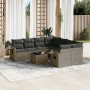 Garden furniture set 9 pieces and gray synthetic rattan cushions by , Garden sets - Ref: Foro24-3252297, Price: 634,67 €, Dis...