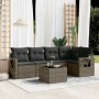 6-piece garden furniture set with gray synthetic rattan cushions by , Garden sets - Ref: Foro24-3252477, Price: 460,50 €, Dis...