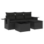 4-piece garden sofa set with black synthetic rattan cushions by , Garden sets - Ref: Foro24-3252402, Price: 345,50 €, Discoun...