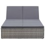 Double sun lounger with gray synthetic rattan cushion by vidaXL, Outdoor beds - Ref: Foro24-45770, Price: 369,69 €, Discount: %