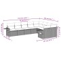 Set aus 8-teiligen Gartensofas und Kissen Kunstrattan schwarz von , Gartensets - Ref: Foro24-3252972, Preis: 648,99 €, Rabatt: %