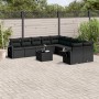 Garden sofa set 11 pieces and black synthetic rattan cushions by , Garden sets - Ref: Foro24-3253052, Price: 749,46 €, Discou...