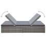 Double sun lounger with gray synthetic rattan cushion by vidaXL, Outdoor beds - Ref: Foro24-45770, Price: 369,69 €, Discount: %