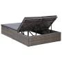 Double sun lounger with gray synthetic rattan cushion by vidaXL, Outdoor beds - Ref: Foro24-45770, Price: 369,69 €, Discount: %