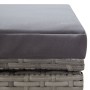 Double sun lounger with gray synthetic rattan cushion by vidaXL, Outdoor beds - Ref: Foro24-45770, Price: 369,69 €, Discount: %