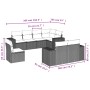 Garden sofa set with beige cushions, 8 pieces, PE rattan. by , Garden sets - Ref: Foro24-3222837, Price: 706,51 €, Discount: %