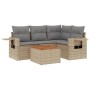 Set Gartensofas mit Kissen 5 Stück synthetisches Rattan beige von , Modulare Sofas für den Außenbereich - Ref: Foro24-3224547...