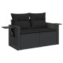 Set mit 11 Stück Gartensofas und Kissen synthetisches Rattan schwarz von , Modulare Sofas für den Außenbereich - Ref: Foro24-...