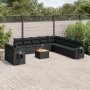 Set Gartensofas 12 Stück Kissen synthetisches Rattan schwarz von , Modulare Sofas für den Außenbereich - Ref: Foro24-3224641,...