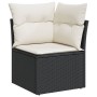 Set Gartensofas 10 Stück Kissen synthetisches Rattan schwarz von , Modulare Sofas für den Außenbereich - Ref: Foro24-3224719,...