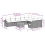 Set Gartensofas 10 Stück Kissen synthetisches Rattan schwarz von , Modulare Sofas für den Außenbereich - Ref: Foro24-3224719,...