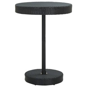 Mesa de jardín de ratán sintético negro 75,5x106 cm de vidaXL, Mesas de jardín - Ref: Foro24-45859, Precio: 71,99 €, Descuent...