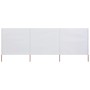 Beach windbreak with 3 panels, white sand fabric, 400x160 cm. by vidaXL, Umbrellas - Ref: Foro24-47148, Price: 53,09 €, Disco...