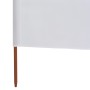 Beach windbreak with 3 panels, white sand fabric, 400x160 cm. by vidaXL, Umbrellas - Ref: Foro24-47148, Price: 53,09 €, Disco...