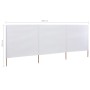 Beach windbreak with 3 panels, white sand fabric, 400x160 cm. by vidaXL, Umbrellas - Ref: Foro24-47148, Price: 53,09 €, Disco...