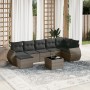 Set mit 8 Gartensofas und Kissen synthetisches Rattangrau von , Modulare Sofas für den Außenbereich - Ref: Foro24-3221689, Pr...