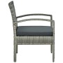 Silla de jardín con cojín ratán sintético gris de vidaXL, Sillas de jardín - Ref: Foro24-45796, Precio: 78,32 €, Descuento: %