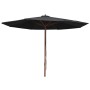 Garden umbrella with black wooden pole 350 cm by vidaXL, Umbrellas - Ref: Foro24-47138, Price: 110,15 €, Discount: %