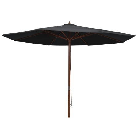 Garden umbrella with black wooden pole 350 cm by vidaXL, Umbrellas - Ref: Foro24-47138, Price: 110,99 €, Discount: %