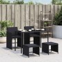 Set de muebles jardín 5 pzas con cojines ratán sintético negro de , Conjuntos de jardín - Ref: Foro24-365081, Precio: 193,42 ...