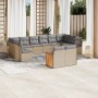 Set aus Gartensofas und Kissen 12 Stück synthetisches Rattan beige von , Gartensets - Ref: Foro24-3228124, Preis: 782,79 €, R...