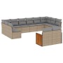 Set of garden sofas and cushions 12 pieces synthetic rattan beige by , Garden sets - Ref: Foro24-3228124, Price: 782,79 €, Di...