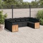 Set aus 8-teiligen Gartensofas und Kissen Kunstrattan schwarz von , Gartensets - Ref: Foro24-3227952, Preis: 545,79 €, Rabatt: %