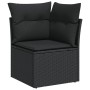 Set aus 8-teiligen Gartensofas und Kissen Kunstrattan schwarz von , Gartensets - Ref: Foro24-3227952, Preis: 545,79 €, Rabatt: %