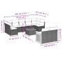 Set Gartensofas 10 Stück Kissen synthetisches Rattan schwarz von , Gartensets - Ref: Foro24-3227973, Preis: 616,34 €, Rabatt: %