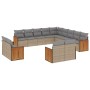 Garden set with 13-piece synthetic rattan beige cushions. by , Garden sets - Ref: Foro24-3228208, Price: 1,00 €, Discount: %