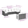 Garden furniture set 9 pieces and gray synthetic rattan cushions by , Garden sets - Ref: Foro24-3227971, Price: 602,73 €, Dis...