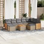 Set Gartensofas mit beigen Kissen 10 Stück synthetisches Rattan von , Gartensets - Ref: Foro24-3228229, Preis: 648,10 €, Raba...