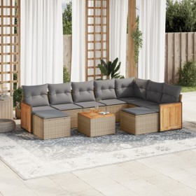 Garden sofa set with beige cushions, 10 pieces, made of synthetic rattan. by , Garden sets - Ref: Foro24-3228229, Price: 654,...