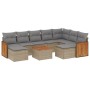 Set Gartensofas mit beigen Kissen 10 Stück synthetisches Rattan von , Gartensets - Ref: Foro24-3228229, Preis: 648,10 €, Raba...