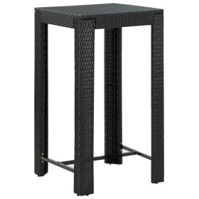 High garden table black synthetic rattan 60.5x60.5x110.5 cm by vidaXL, Garden tables - Ref: Foro24-45871, Price: 190,54 €, Di...