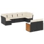 Set aus 8-teiligen Gartensofas und Kissen Kunstrattan schwarz von , Gartensets - Ref: Foro24-3227967, Preis: 564,49 €, Rabatt: %