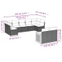 Set aus 8-teiligen Gartensofas und Kissen Kunstrattan schwarz von , Gartensets - Ref: Foro24-3227967, Preis: 564,49 €, Rabatt: %