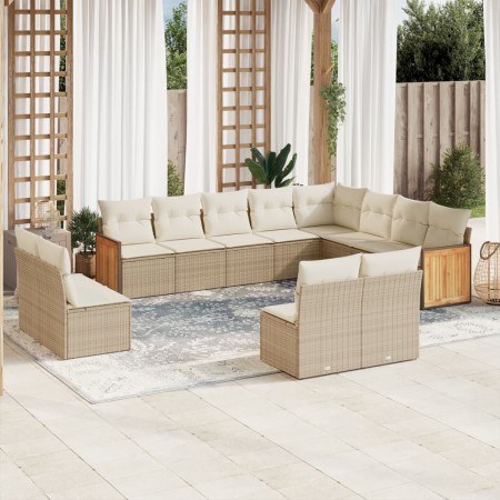 Garden sofa set 12 pieces and brown synthetic rattan cushions by , Garden sets - Ref: Foro24-3228151, Price: 908,88 €, Discou...