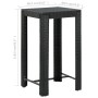 High garden table black synthetic rattan 60.5x60.5x110.5 cm by vidaXL, Garden tables - Ref: Foro24-45871, Price: 200,23 €, Di...