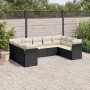 8-piece garden sofa set with black synthetic rattan cushions by , Garden sets - Ref: Foro24-3218126, Price: 580,24 €, Discoun...