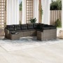 Garden sofa set 10 pieces with gray synthetic rattan cushions by , Garden sets - Ref: Foro24-3219450, Price: 653,33 €, Discou...