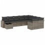 Garden sofa set 10 pieces with gray synthetic rattan cushions by , Garden sets - Ref: Foro24-3219450, Price: 653,33 €, Discou...