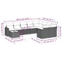 Garden sofa set 10 pieces with gray synthetic rattan cushions by , Garden sets - Ref: Foro24-3219450, Price: 653,33 €, Discou...